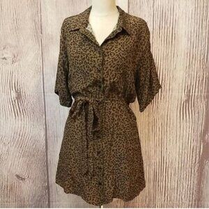 Saltwater LUXE Brown/Black Animal Print Mini Dress